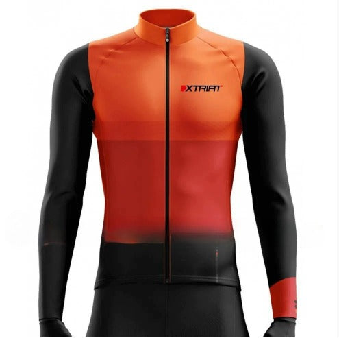 XTRIAT Herren Winter-Radtrikot | Fleece-Futter, warm und kältebeständig