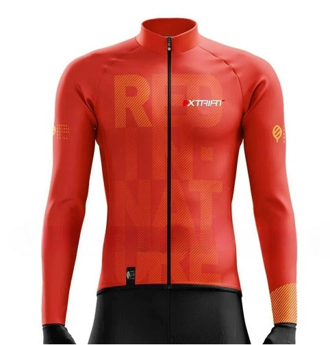 XTRIAT Herren Winter-Radtrikot | Fleece-Futter, warm und kältebeständig