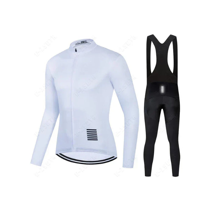 Professionelle Radsportbekleidung mit langen Ärmeln