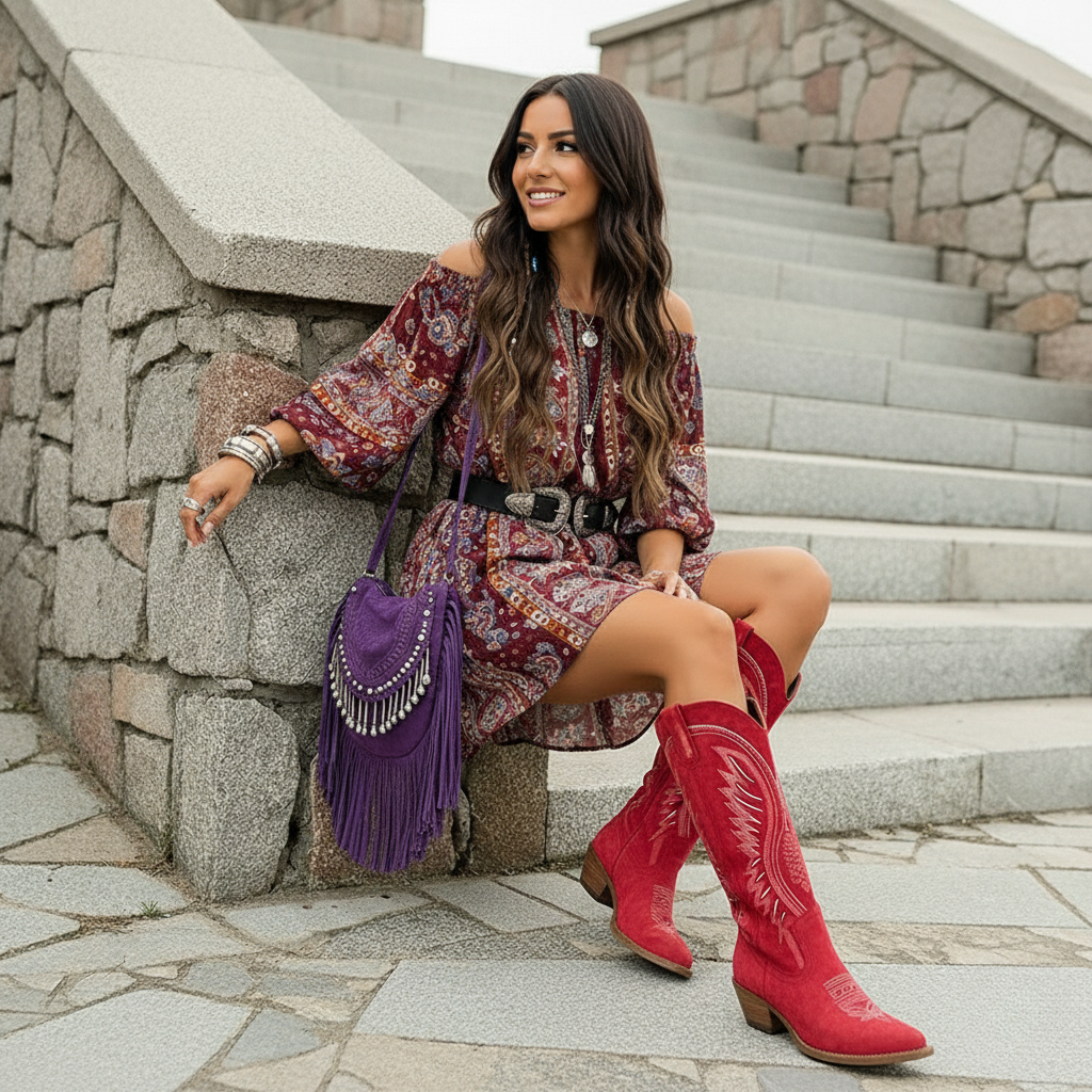 Lisa Wild Spirit Bestickte Westernstiefel