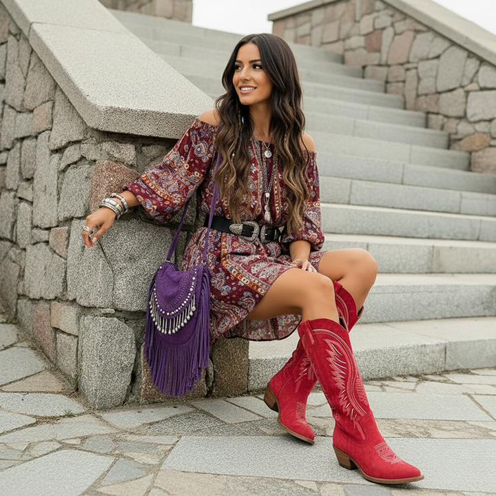 Lisa Wild Spirit Bestickte Westernstiefel