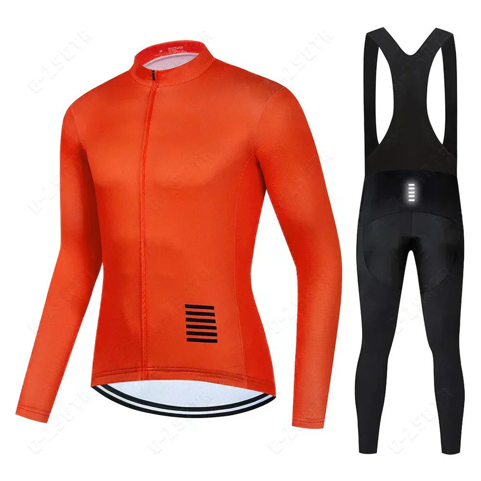 Professionelle Radsportbekleidung mit langen Ärmeln