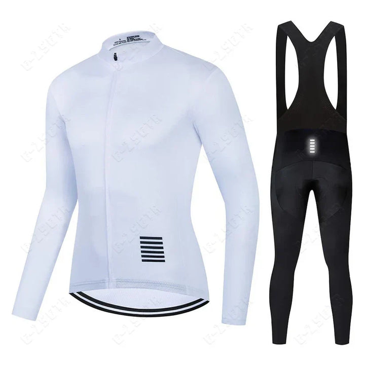 Langarm-Radsportbekleidungsset – Version mit Fleece-Futter