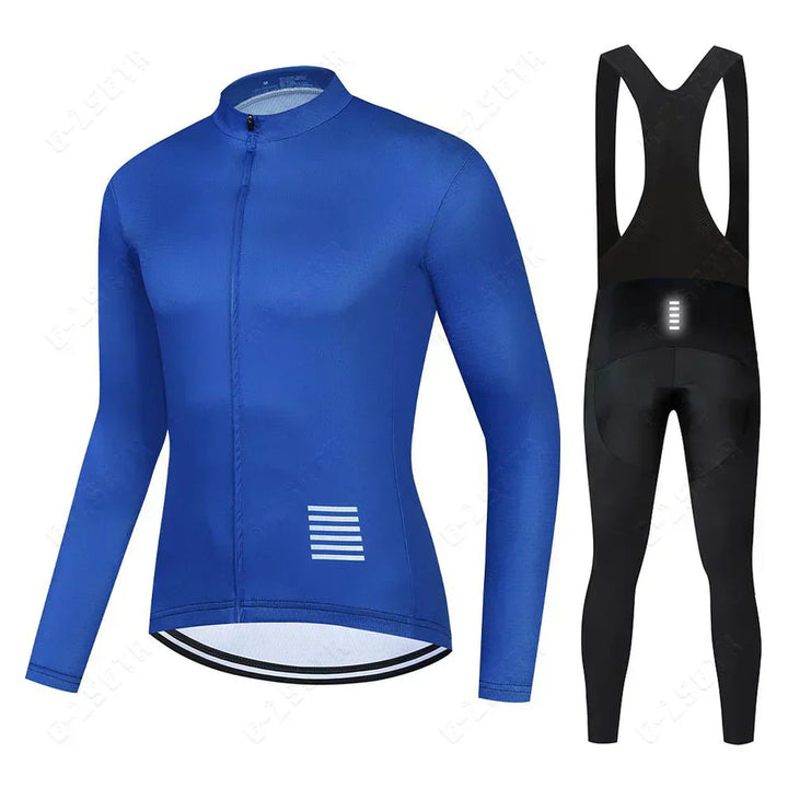 Professionelle Radsportbekleidung mit langen Ärmeln