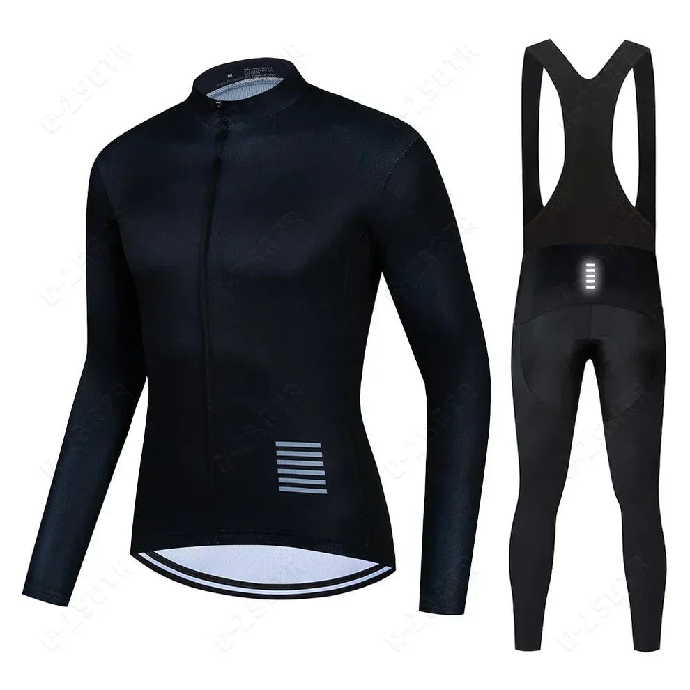 Professionelle Radsportbekleidung mit langen Ärmeln