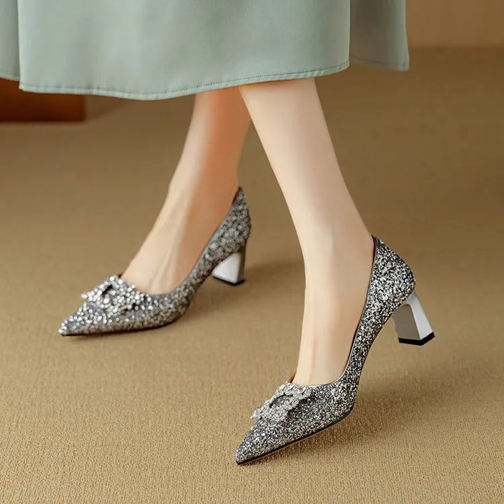Katrien | Glitzer-Pumps