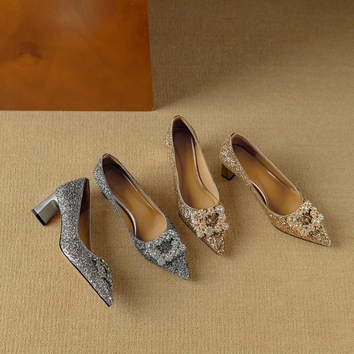 Katrien | Glitzer-Pumps