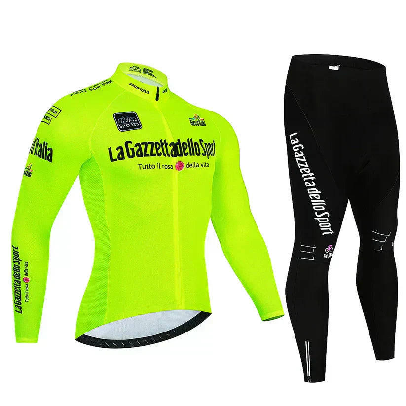 Giro d’Italia | Professionelles Langarm-Radtrikot – Version mit Fleece-Futter