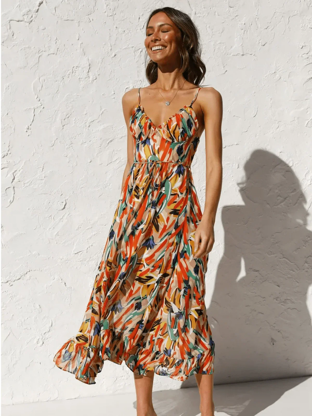 Jada | Buntes Midi-Kleid