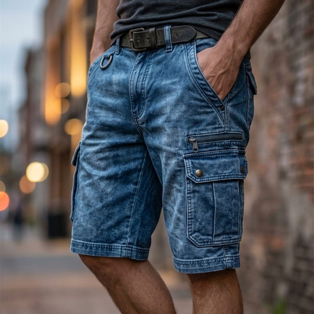 Jean | Funktionale Denim Cargo Shorts