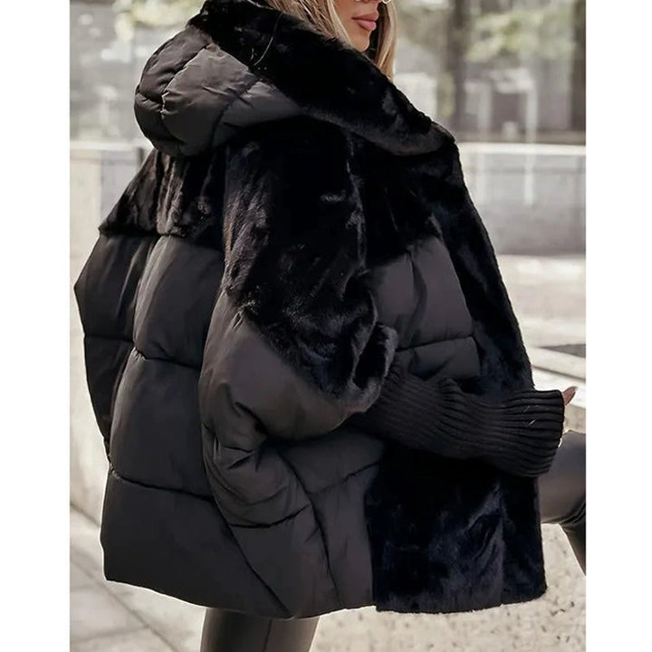 Marlene - Oversize-Daunenjacke im Patchwork-Look