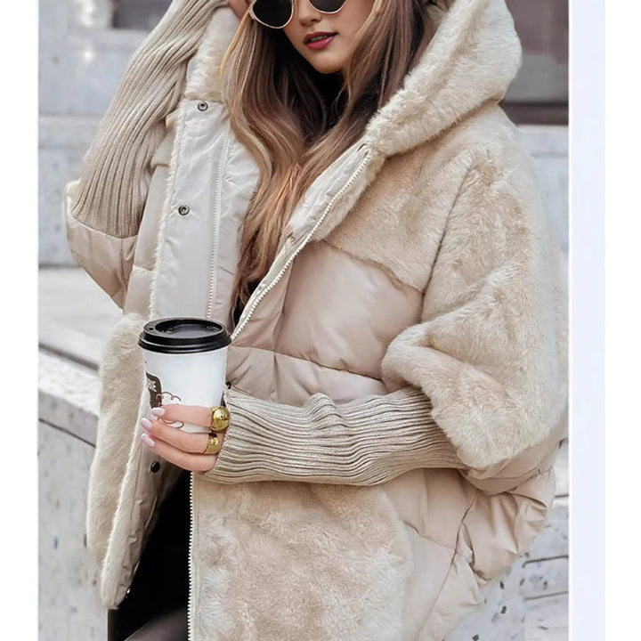 Marlene - Oversize-Daunenjacke im Patchwork-Look